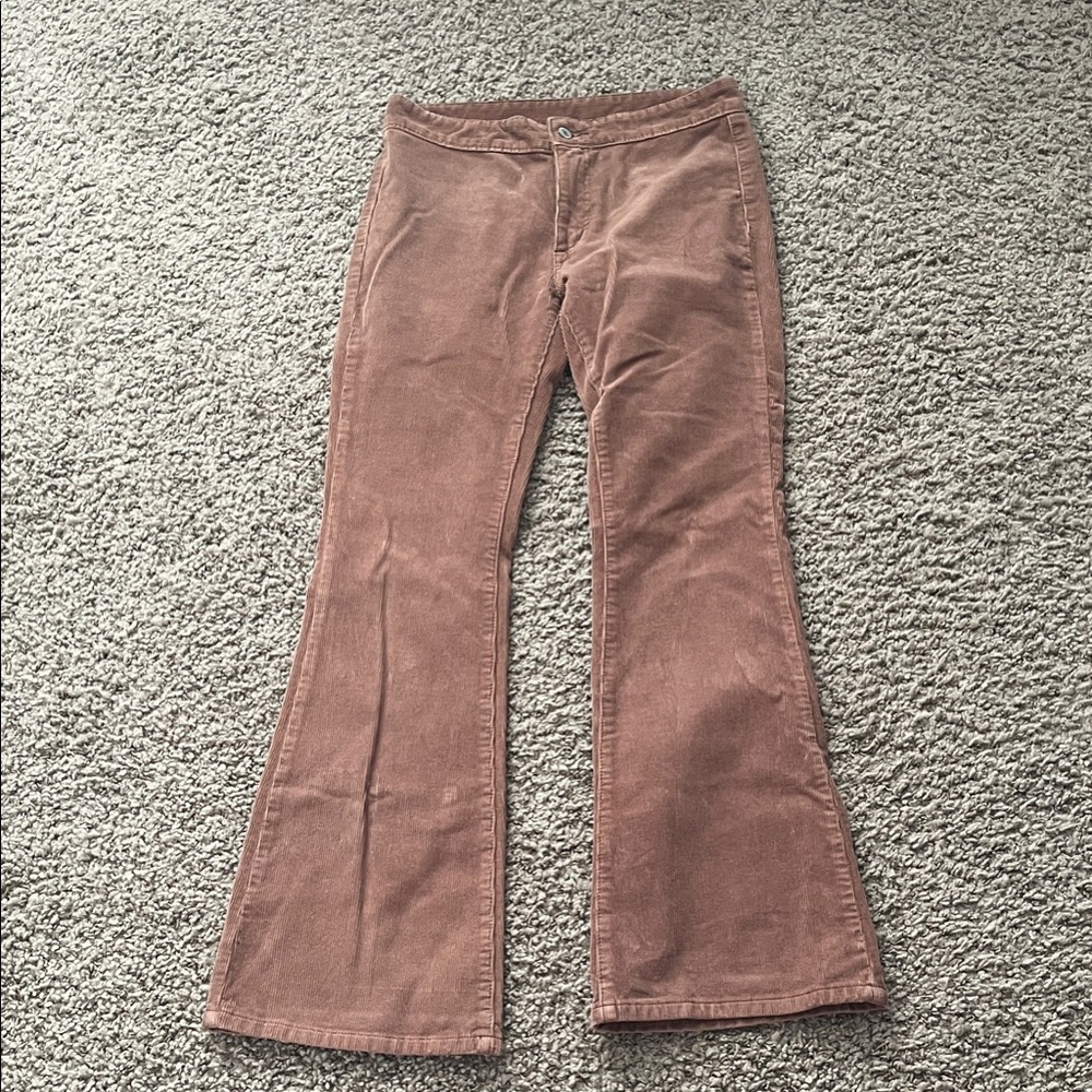J Galt Women's Brown Flared corduroy Jeans